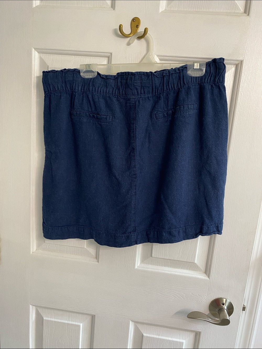 Navy Drawstring Mini Skirt - Picture 3 of 3